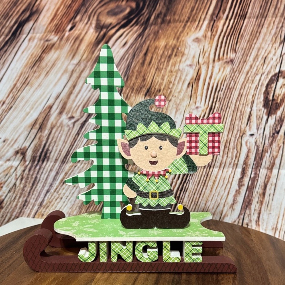 Festive Elf and Tree Decoration